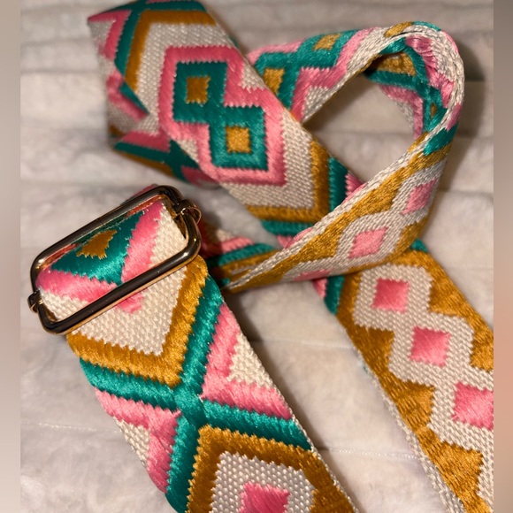 Guitar Handbag Colorful Geometric Strap - Picture 2 of 2